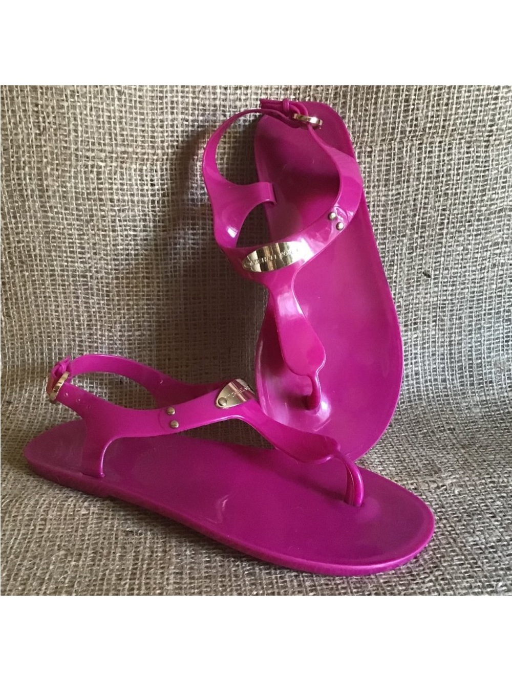 Michael Kors Pink Jelly Mallory Sandals Size 7.5